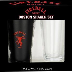 Fireball 2 Piece Boston Shaker Set – 750ml Stainless Steel Shaker & 450ml NEW